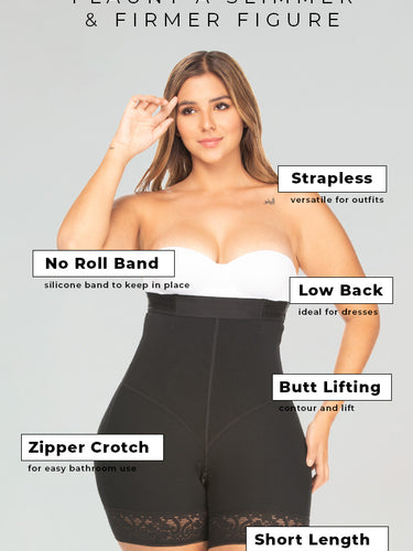 Features of the invisible shorts and waist shaper.