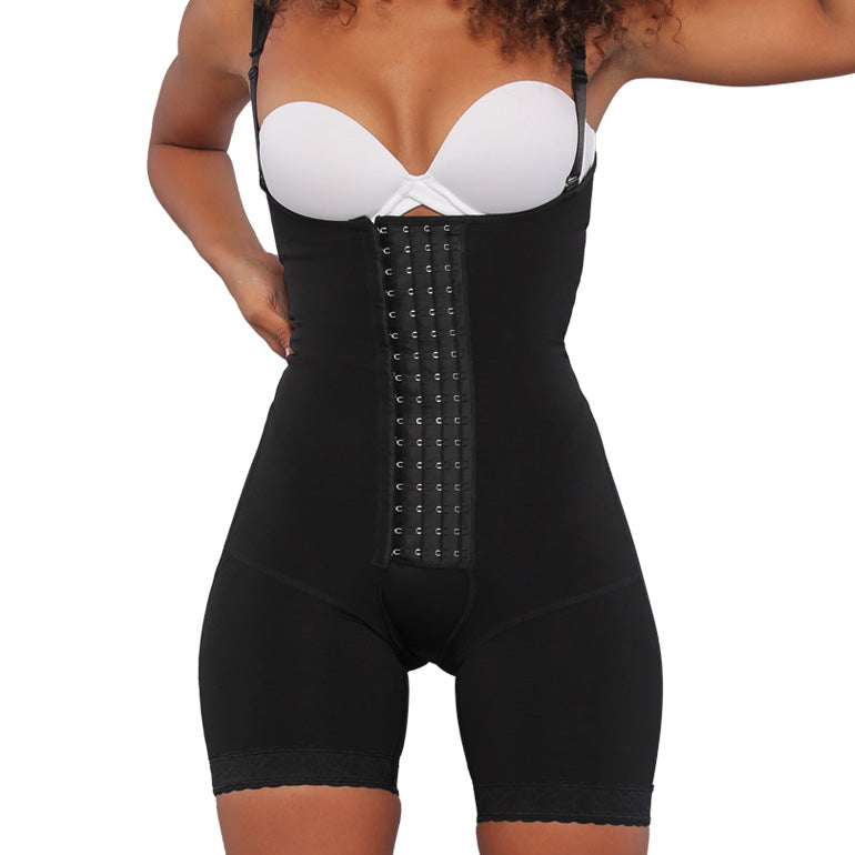 High Compression Faja Shorts with Hooks center body view.