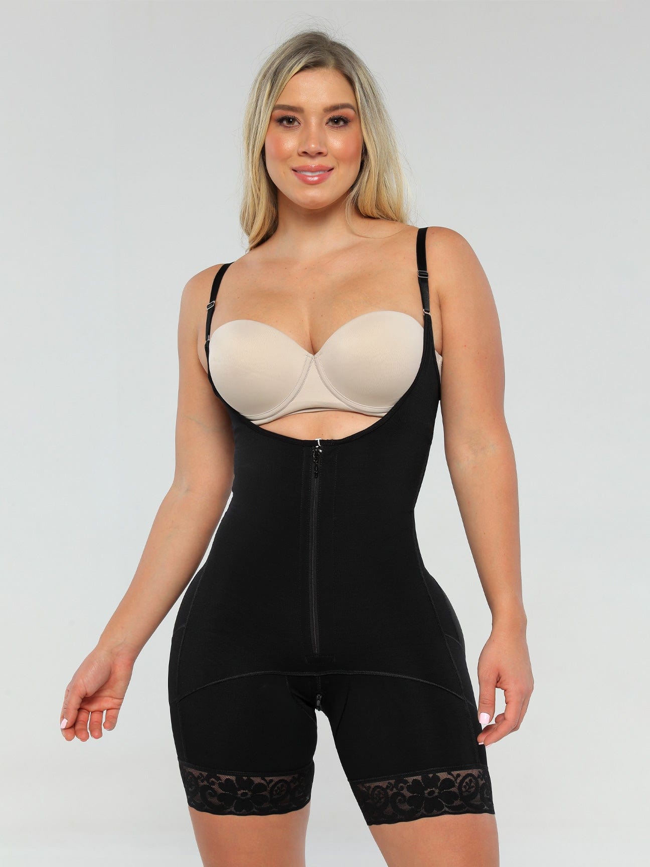  BUXOMFEM Bbl Post Surgery Compression Garment Tummy Control  Shapewear for Women Fajas Body Shaper Open Bust Bodysuit (Beige, Small) :  Clothing, Shoes & Jewelry